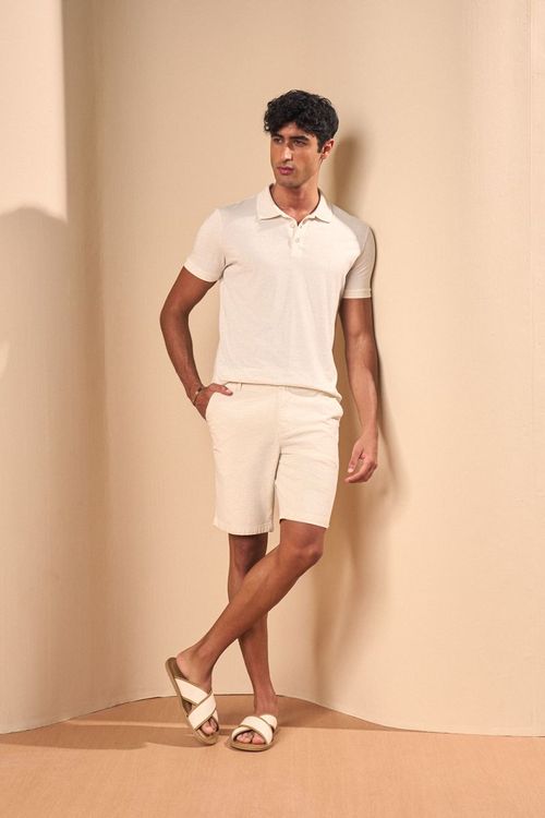 POLO MANGA CURTA LINHO