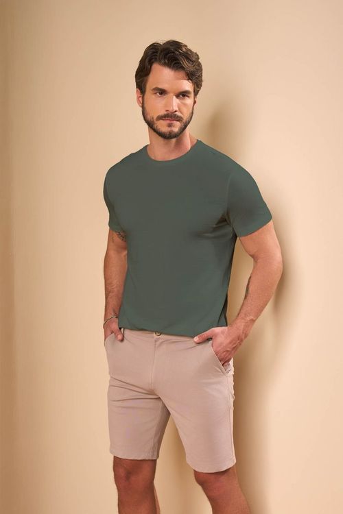 CAMISETA MANGA CURTA TEXTURA GEOMÉTRICA