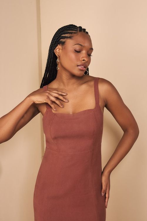 VESTIDO MIDI COM  ALÇA
