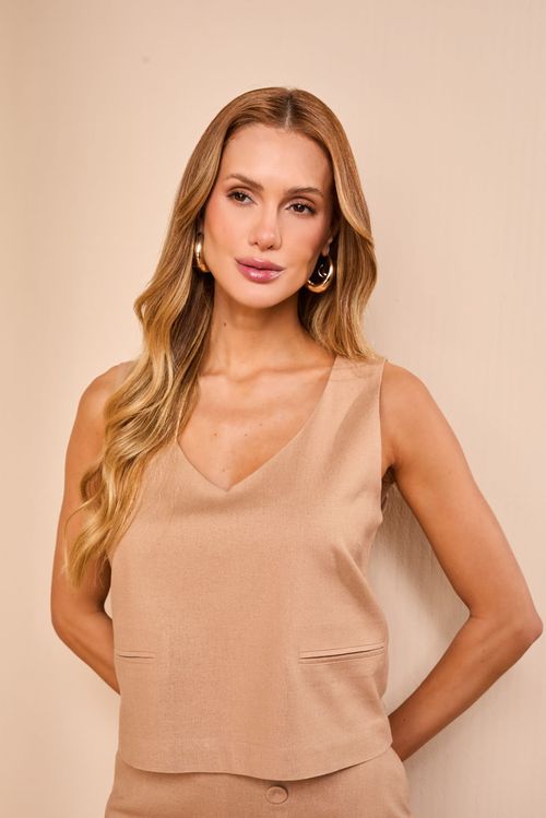 BLUSA DECOTE V