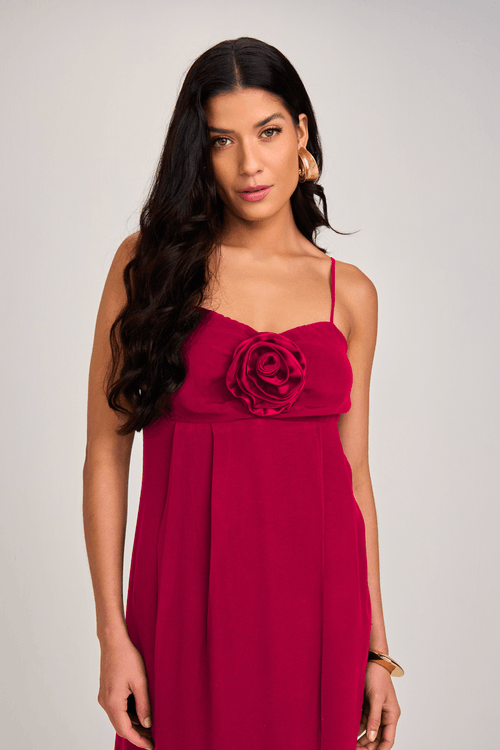 VESTIDO MIDI DE VISCOSE