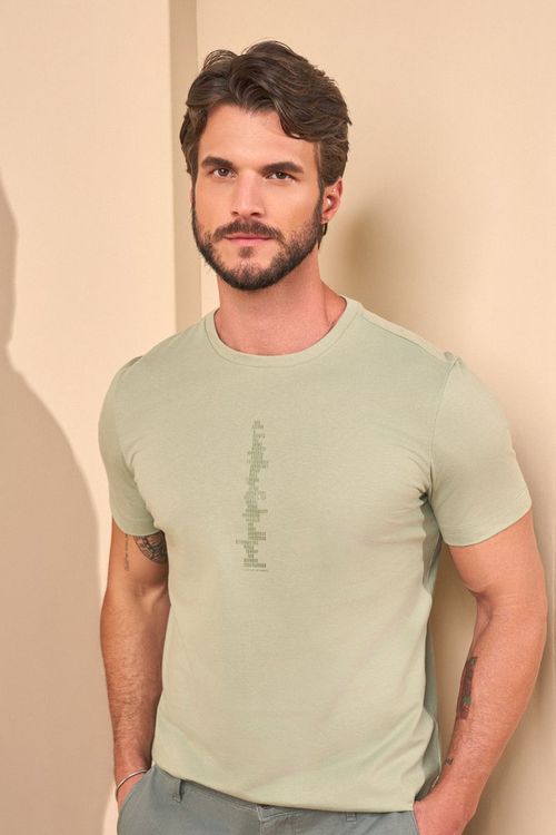 CAMISETA MANGA CURTA GEOMETRIC SILK
