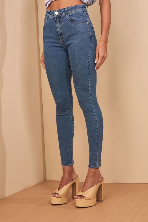 CALÇA JEANS B. UP JEGGING AZUL MÉDIO