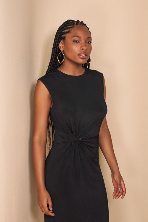 VESTIDO LONG MIDI SEM MANGA