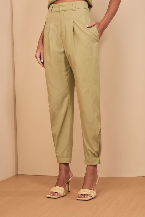 CALÇA ALFAIATARIA COM PREGAS
