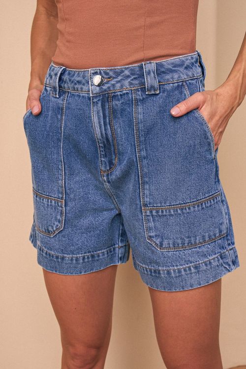 SHORTS JEANS CINTURA ALTA