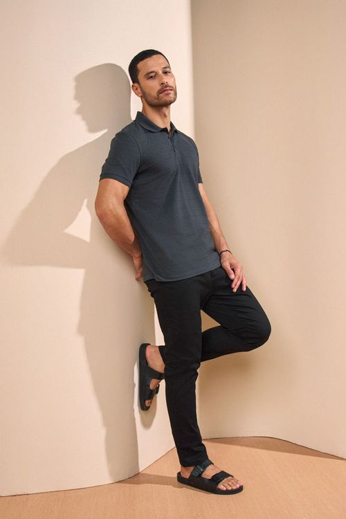 PÓLO MANGA CURTA LISTRAS