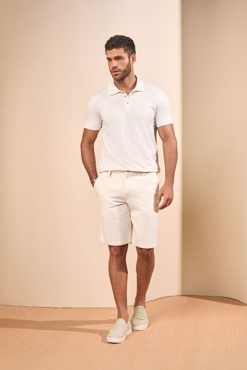 PÓLO MANGA CURTA LINHO