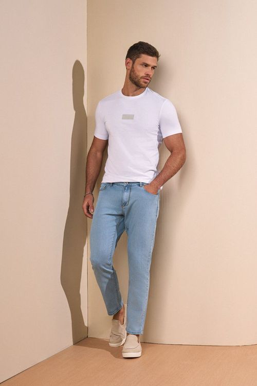 CALÇA JEANS CUTTED DELAVÊ