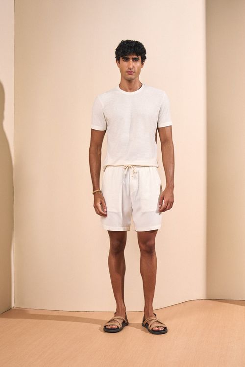 SHORTS SUNSET EFEITO LINHO