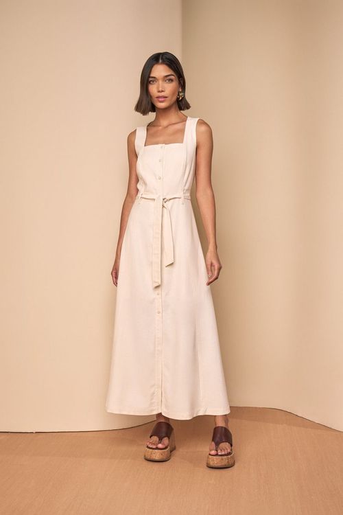 VESTIDO LONG MIDI SEM MANGA