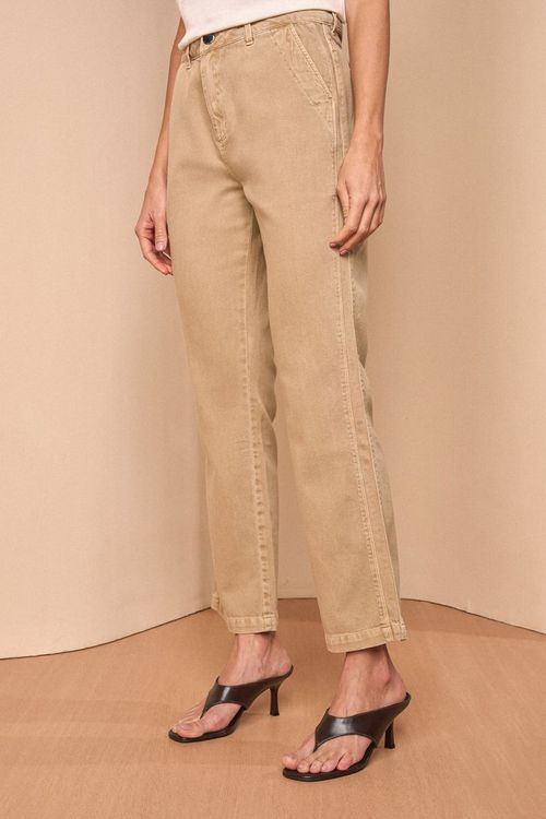 CALÇA RETA SARJA COLOR