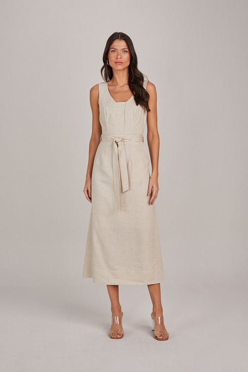 VESTIDO COM DECOTE V