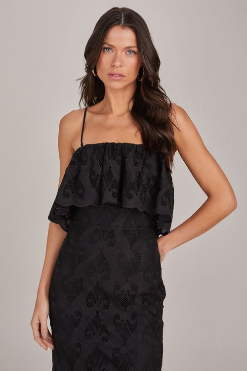 VESTIDO DETALHE BABADO