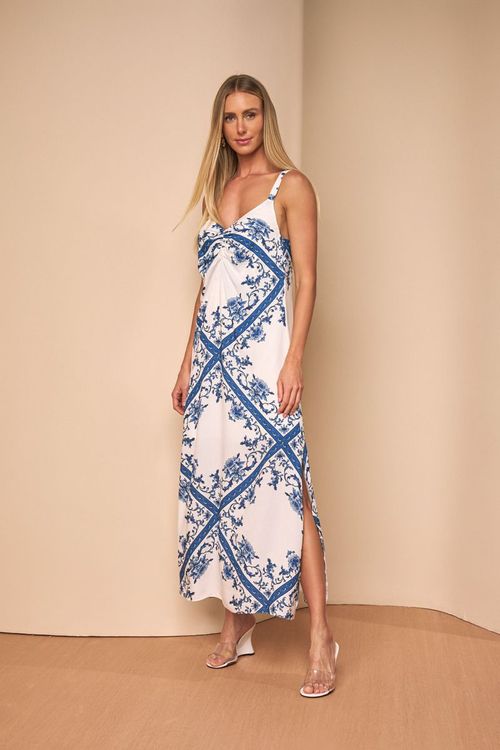 VESTIDO LONG MIDI ESTAMPADO