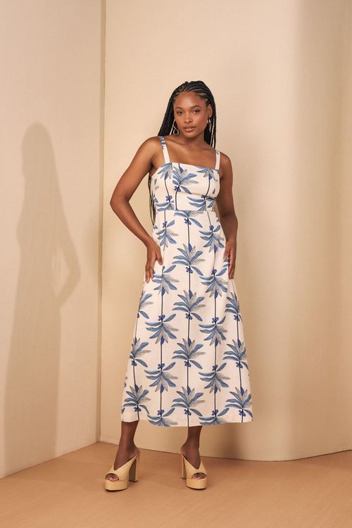 VESTIDO LONG MIDI ESTAMPADO