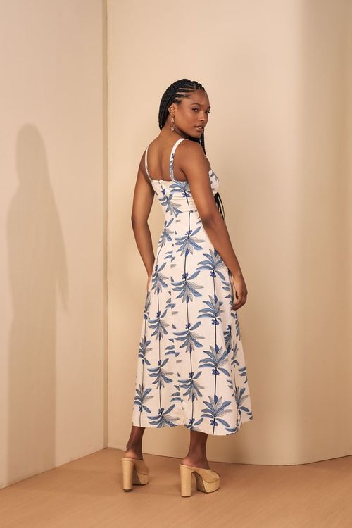 VESTIDO LONG MIDI ESTAMPADO