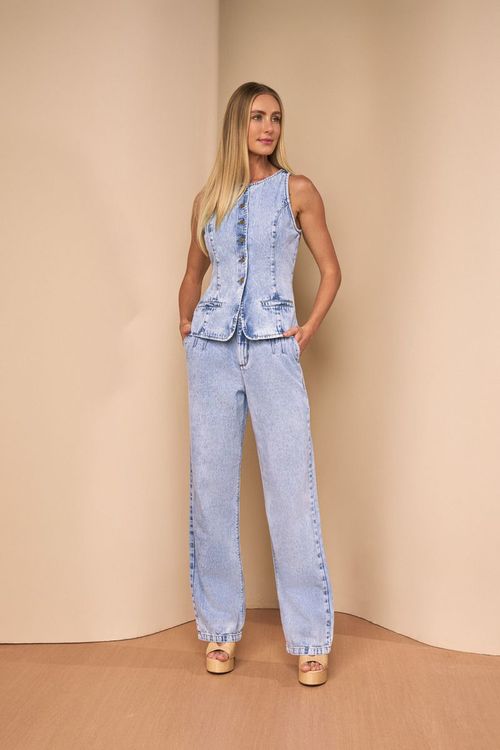 CALÇA JEANS WIDE LEG