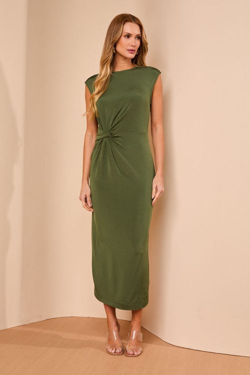 VESTIDO LONG MIDI SEM MANGA