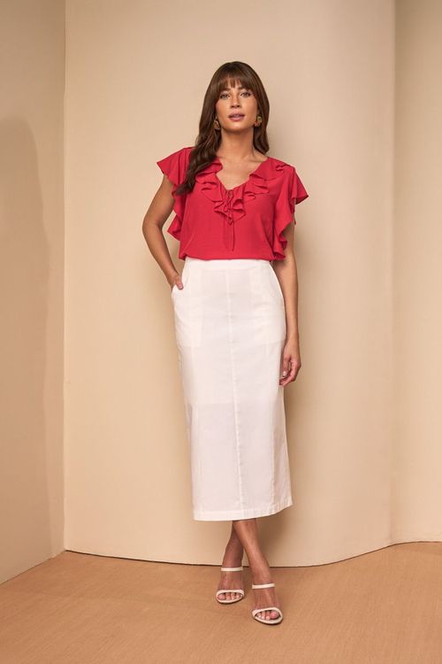 SAIA LONG MIDI ALFAIATARIA